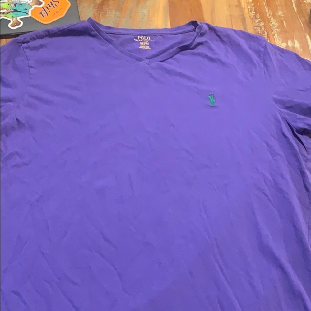 Polo Ralph Lauren purple v-neck tee